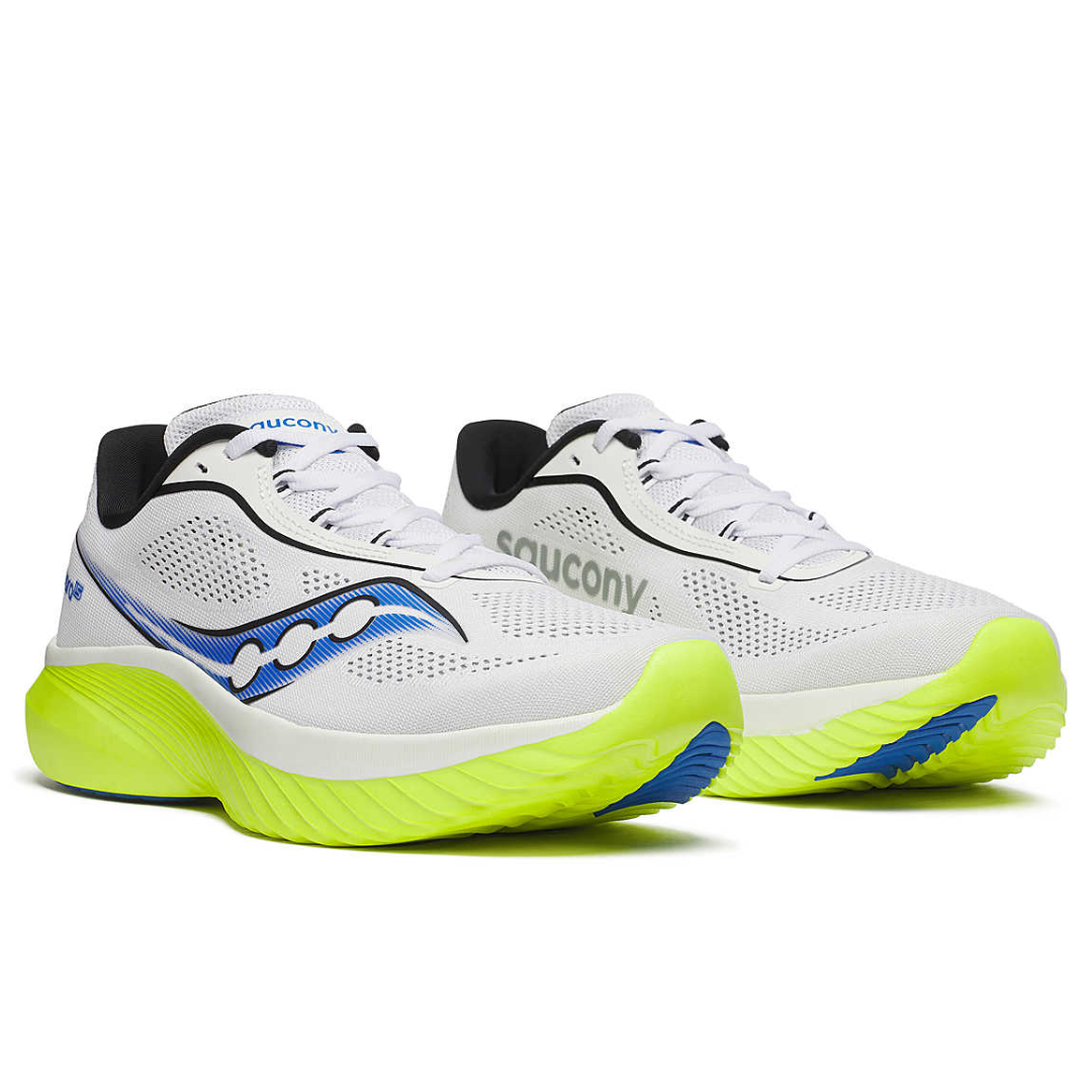 VoltWave™ – Hvite sneakers i neonfarger – Kraftfull energi og responsiv løpefølelse